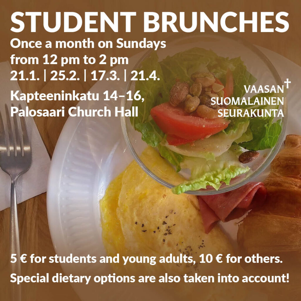 The Vaasa Finnish parish organizes student brunches in the spring of 2024