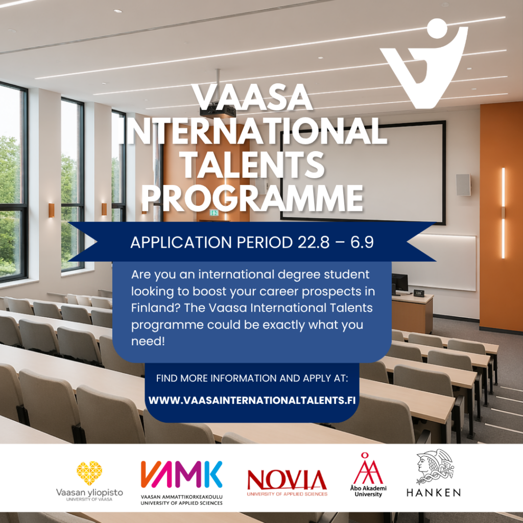 Apply Vaasa International Talents Programme