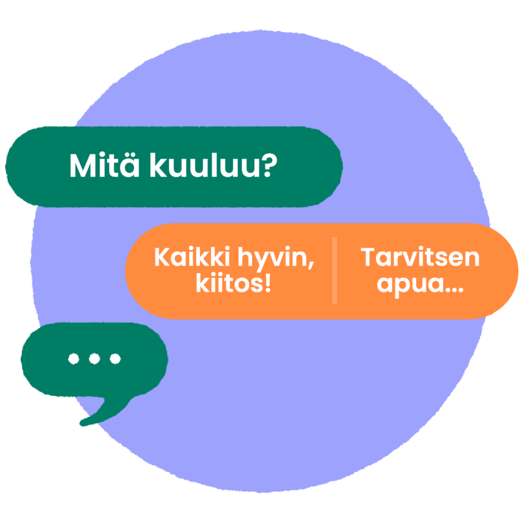 VAMKin sotealan 1. ja 3. vuoden opiskelijat saavat 20.5.2024 Annie-tukibotilta tekstiviestin.