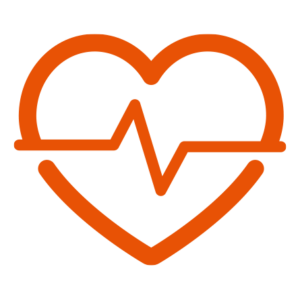 Ikoni hyvinvoinnin asiantuntija oranssi