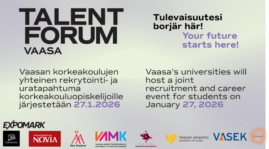 Talent Forum Vaasa – Recruitment and Career Event, 27 January 2026